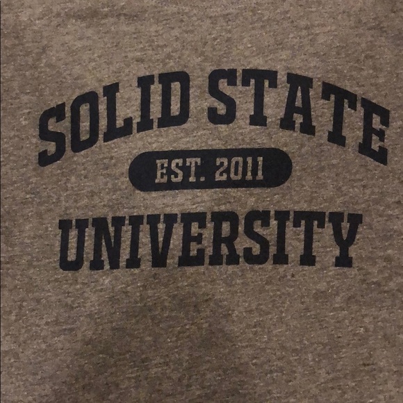 Solid State University gray vintage graphic Tee shirt, medium - Picture 3 of 3